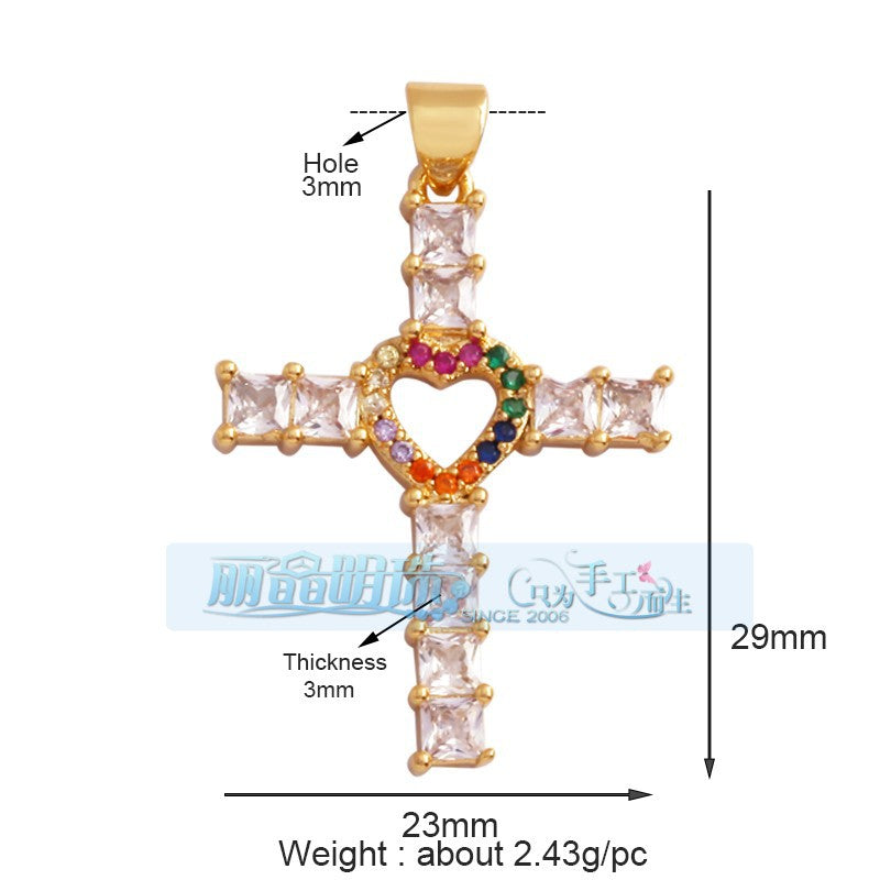 Heart Cross Rainbow