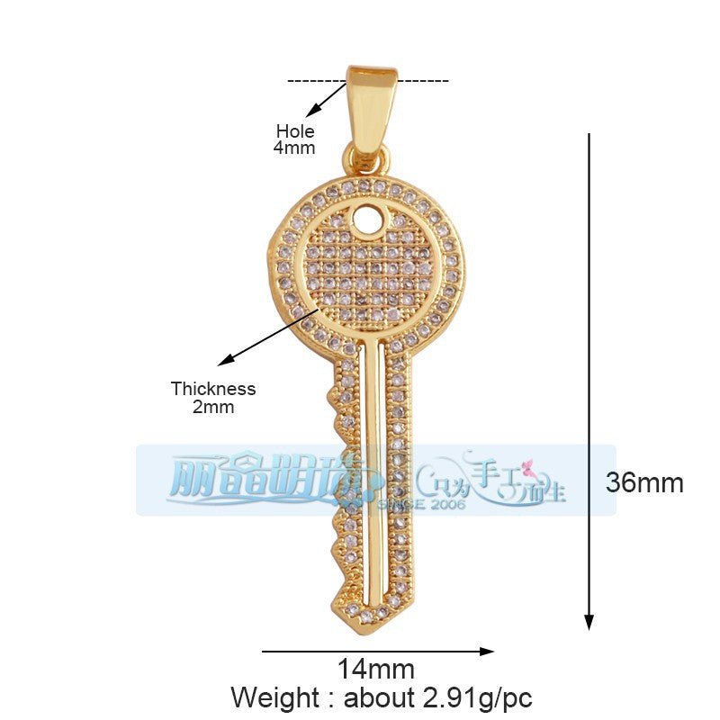 Round Crystal Key Small