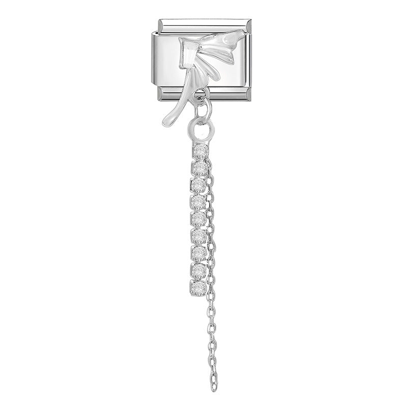 Bow with Crystal Chain