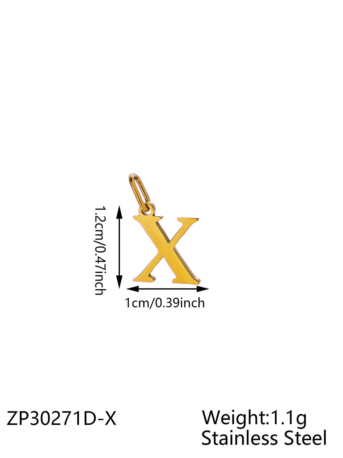 Gold Letter X