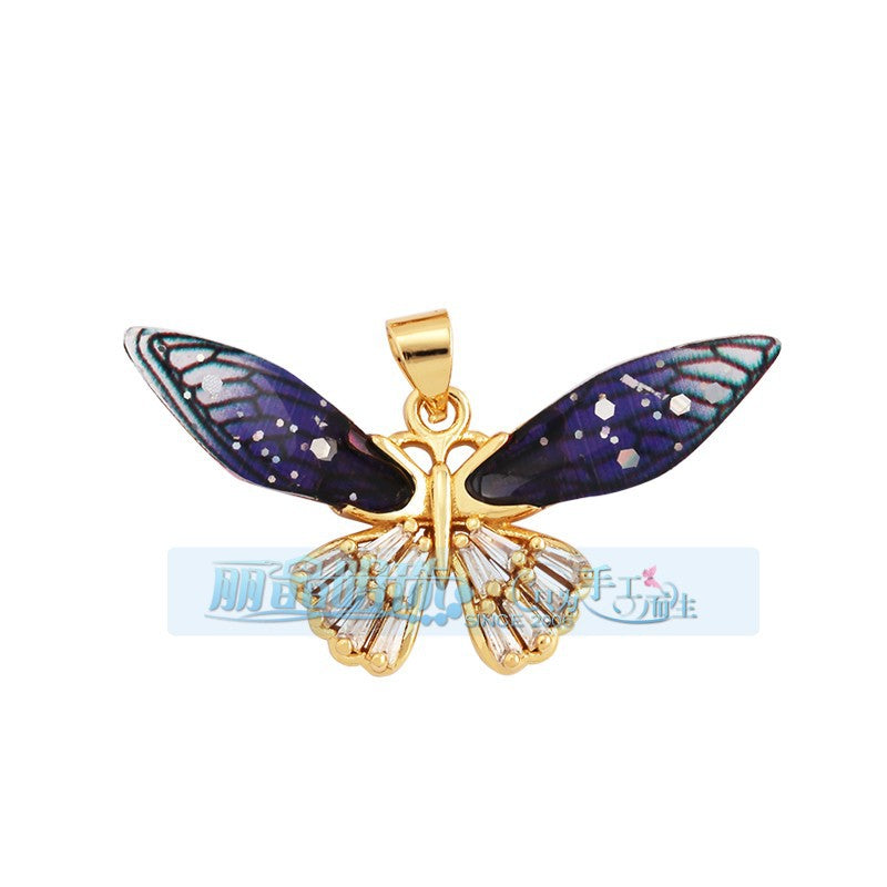 Clear Wing Butterfly Purple