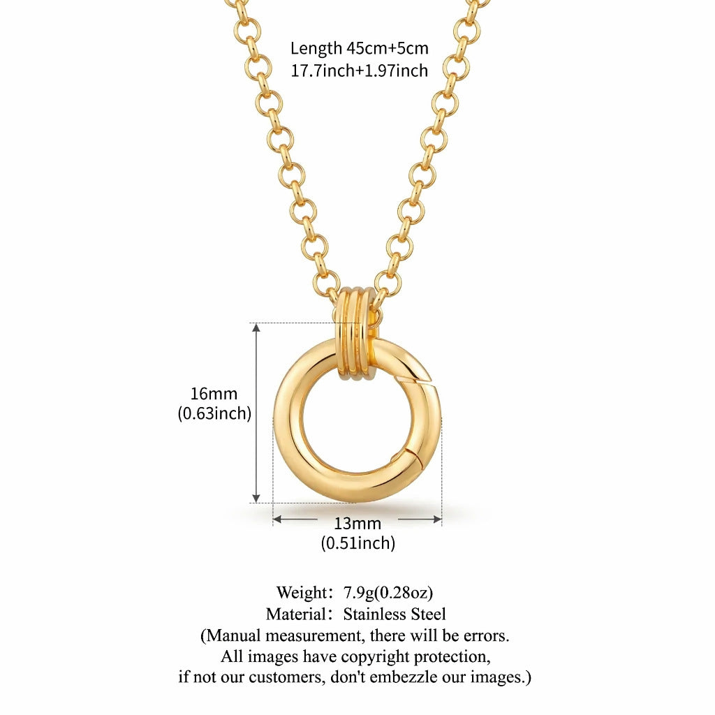 Gold Rolo Chain Snap Ring 45cm