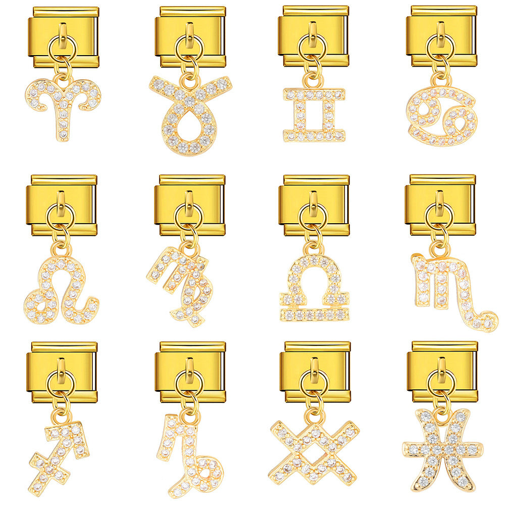 Zodiac Crystal Dangle Charms