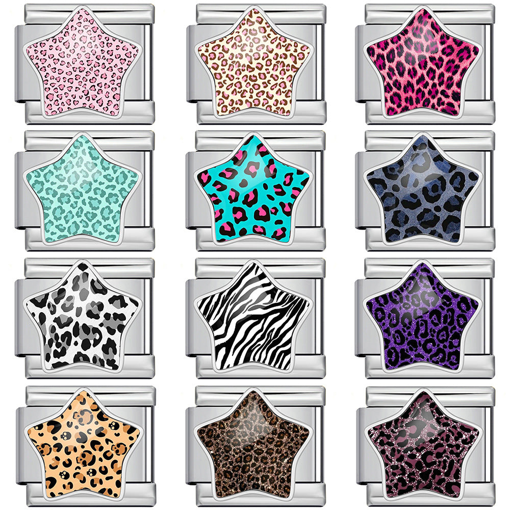 Animal Print Star Charms