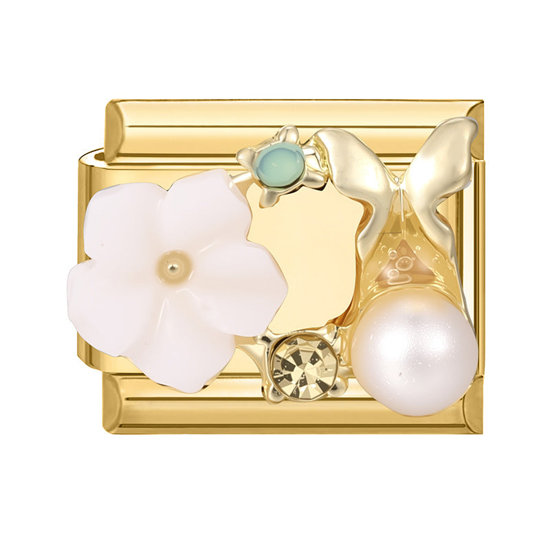 White Flower with Pearl