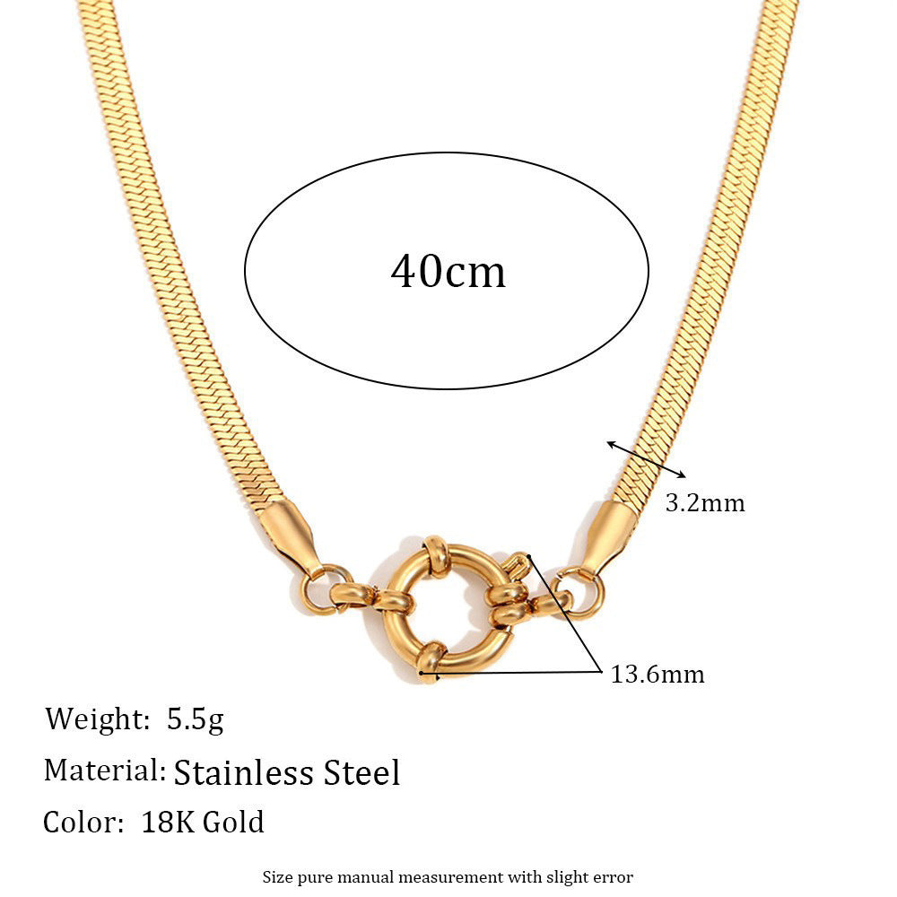 Gold Snake Chain Sailor Clasp 40cm
