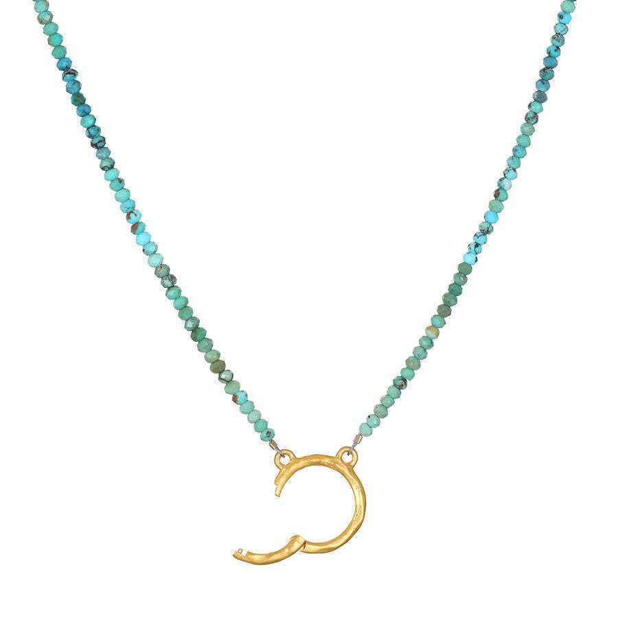 Green Bead Chain Snap Clasp