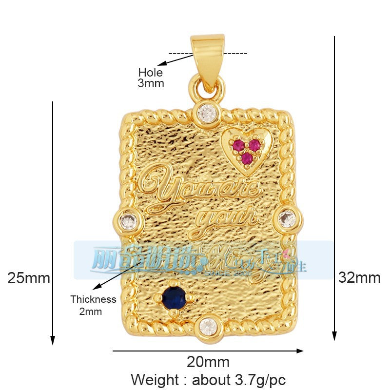 Engraved Square Tag