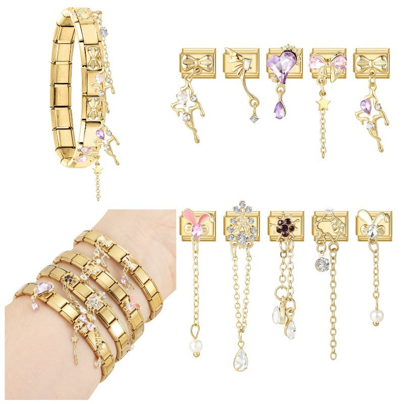Gold Tassel Chain Dangle Charms