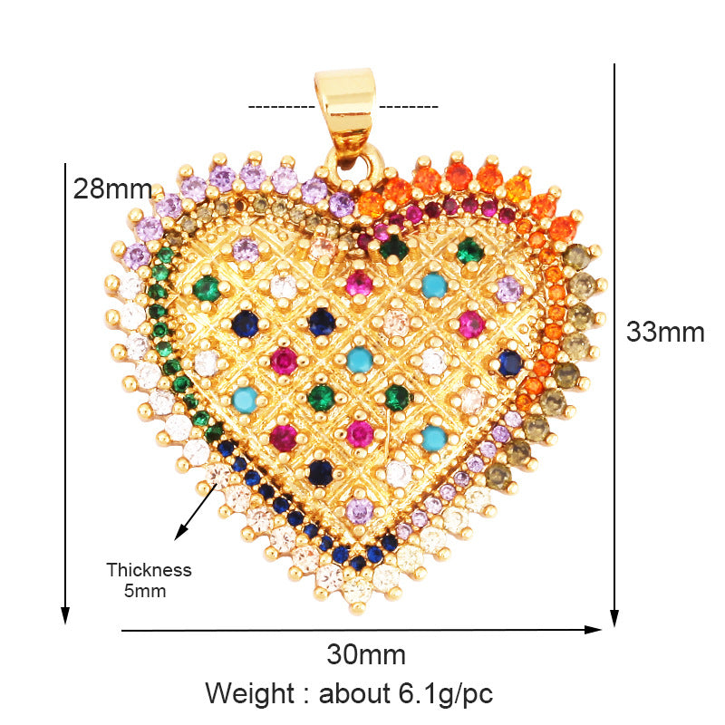 Rainbow Grid Heart