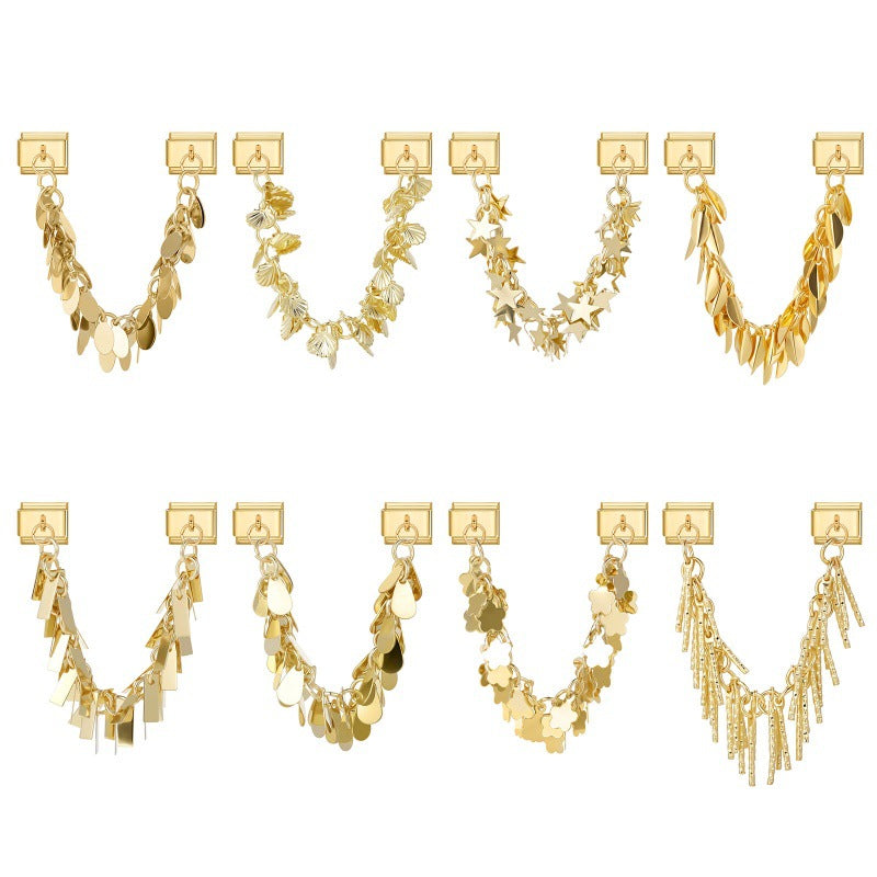 Gold Double Chain Charms