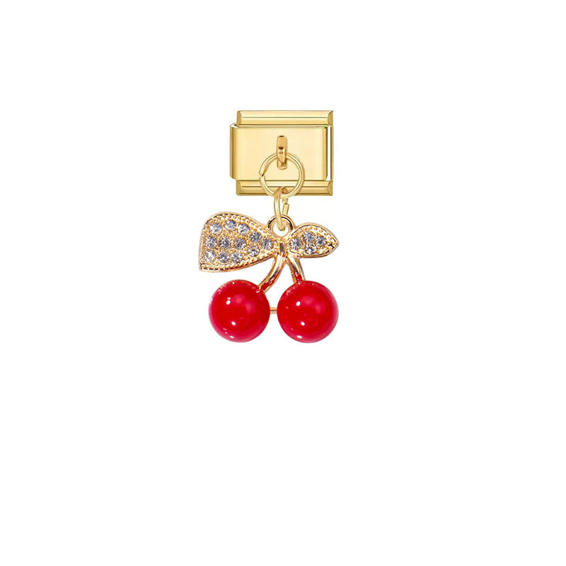 Cherries with Crystal Leaf