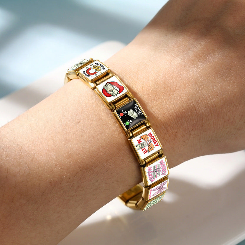 Money Slogan Charms