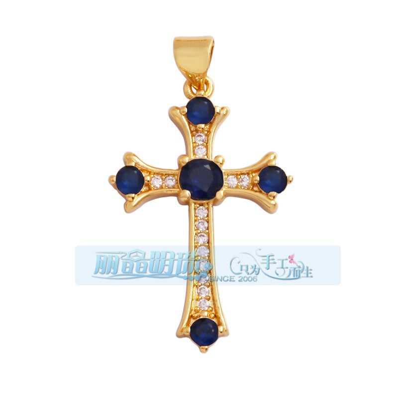 Gem Tip Cross Blue