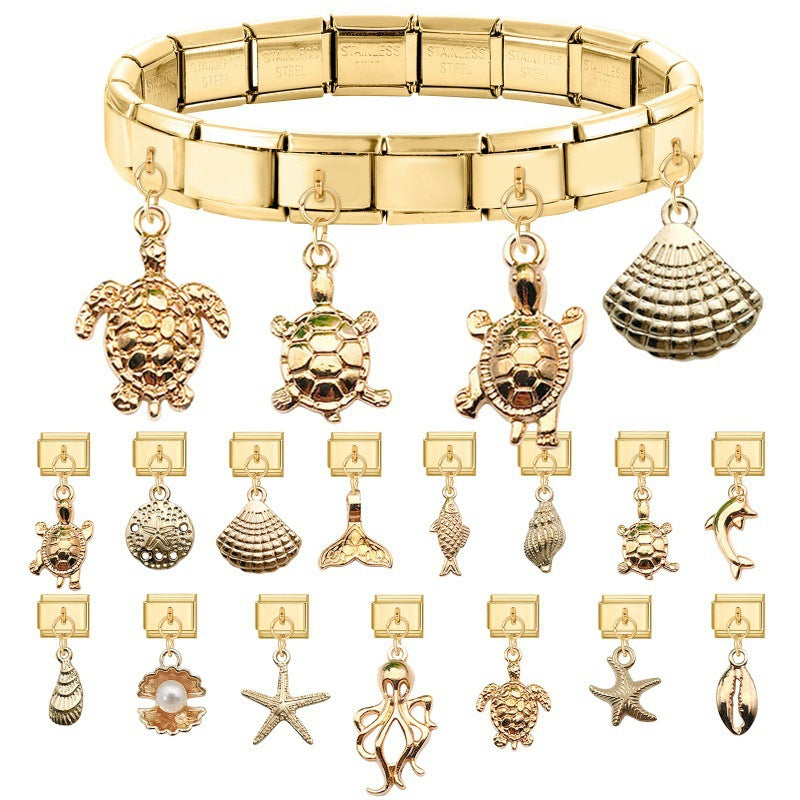 Gold Sea Life Dangle Charms