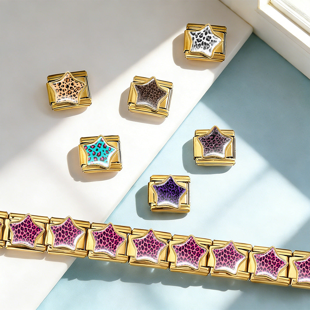 Animal Print Star Charms