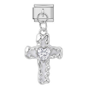 Cross with White Heart