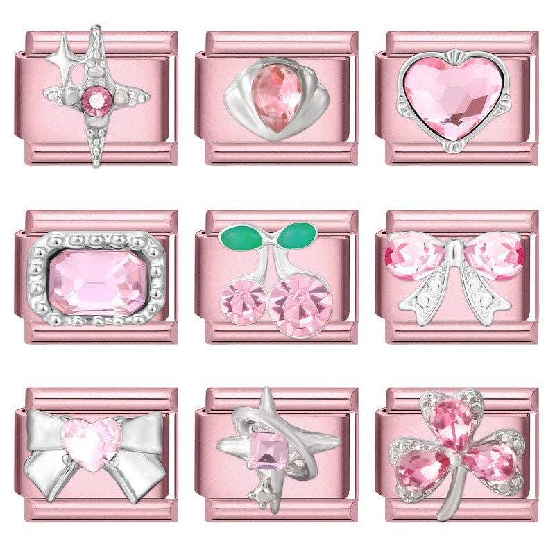 Pink Crystal Charms