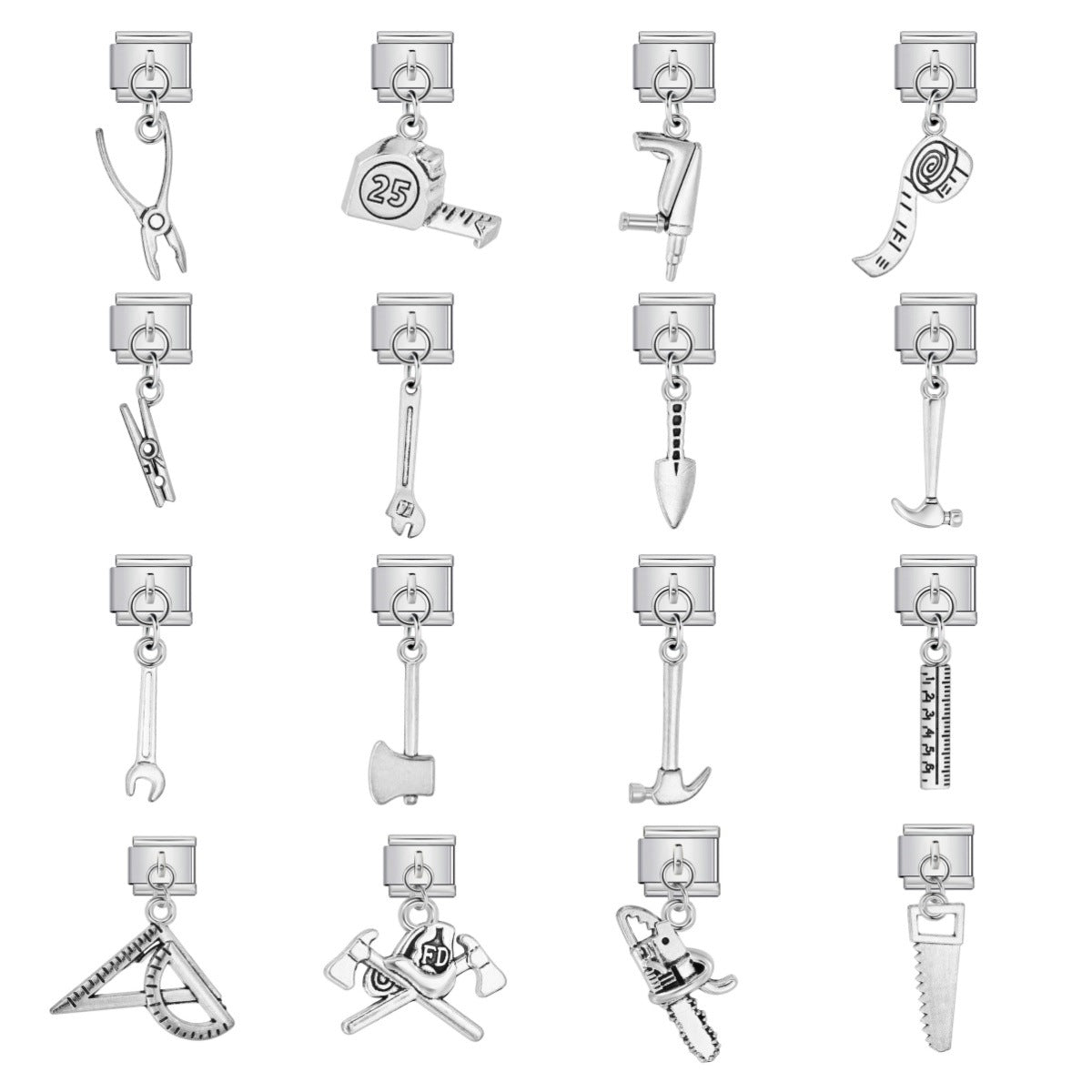 Silver Tool Dangle Charms