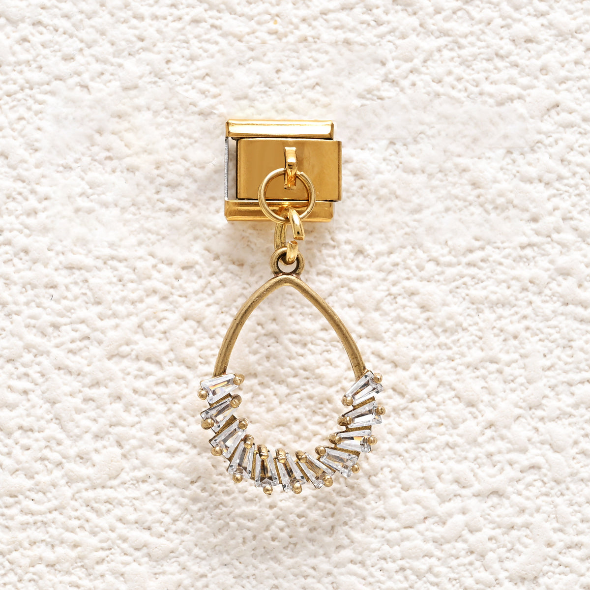 Crystal Teardrop Hoop