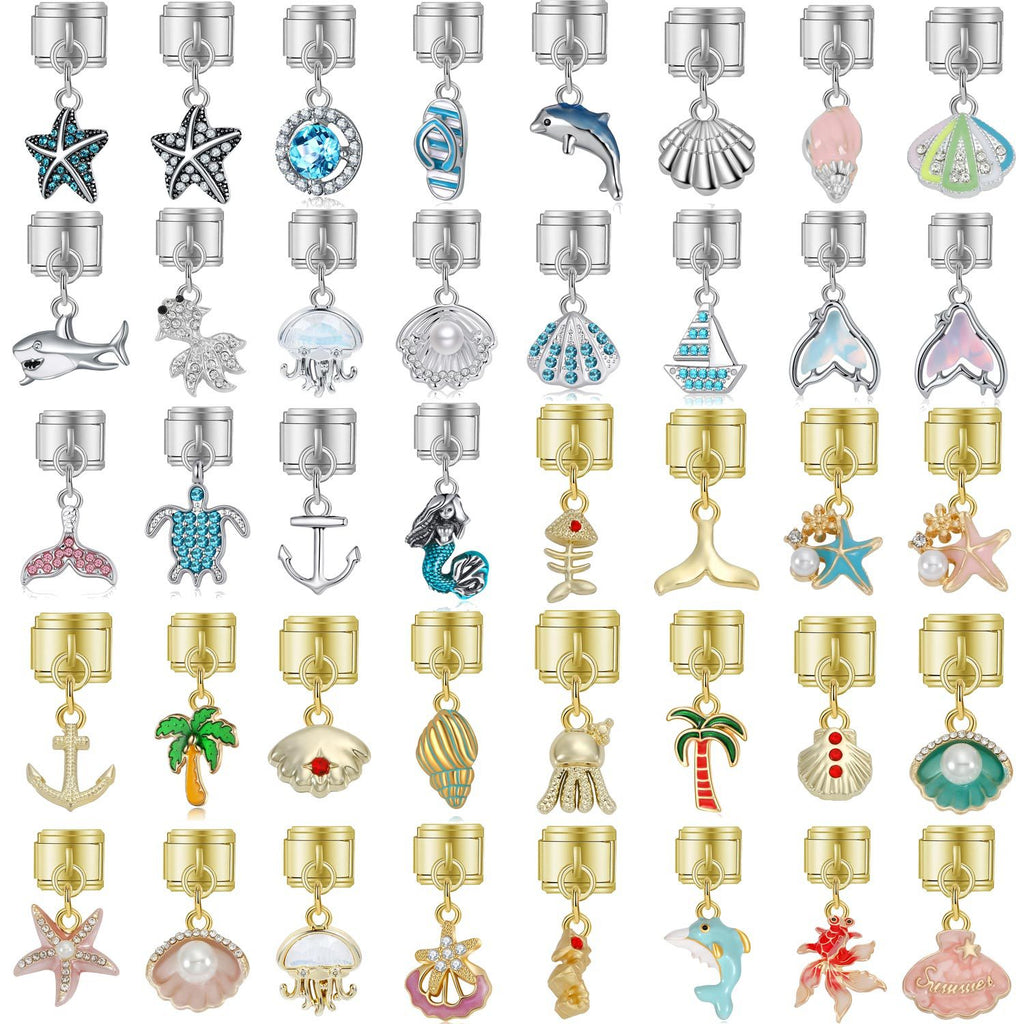 Ocean Dangle Charms, Shells and Sea Life