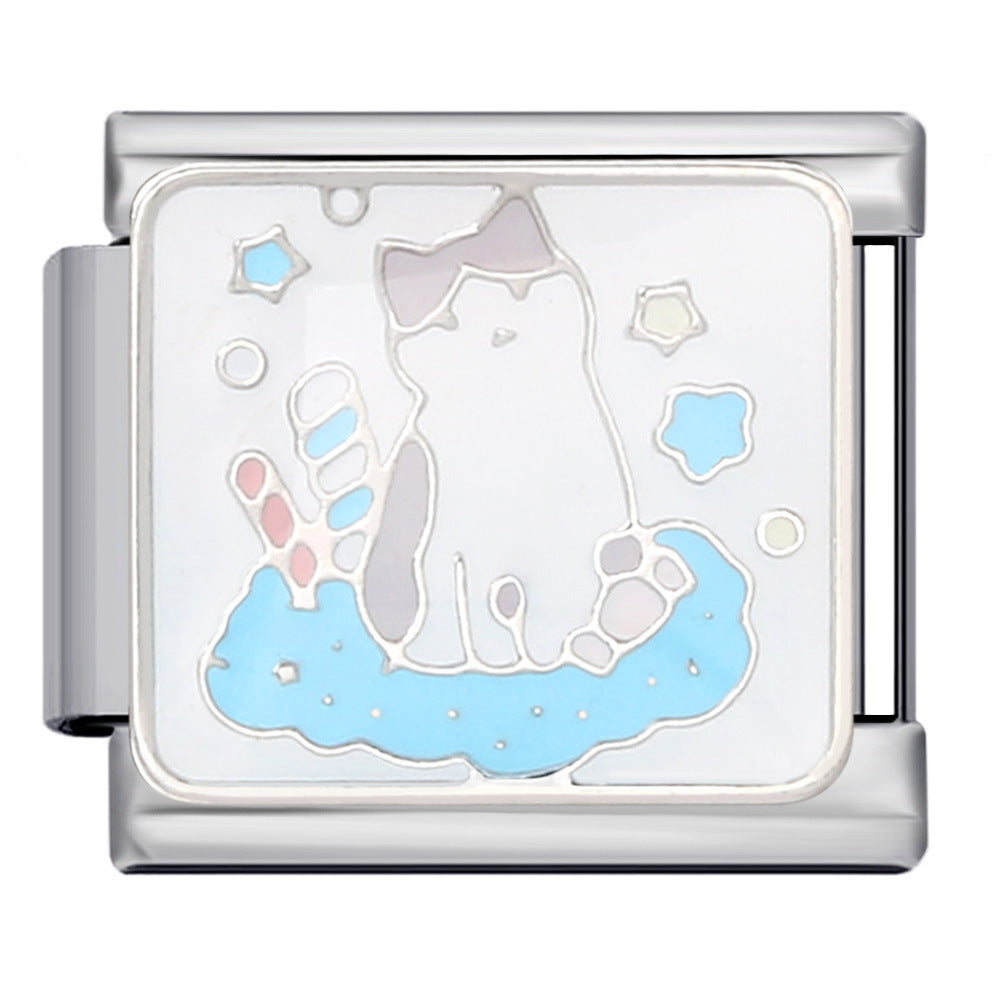 White Cat on Blue Cloud
