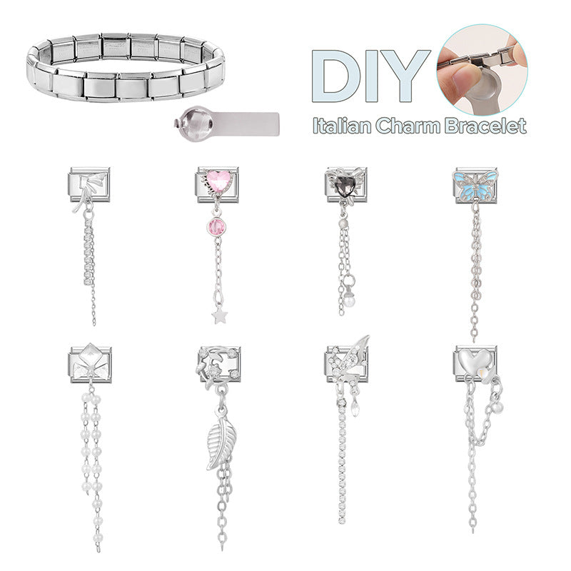 Silver Chain Dangle Charms