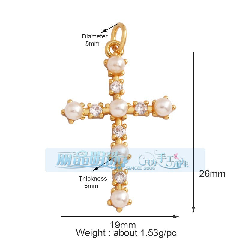 Pearl Crystal Cross