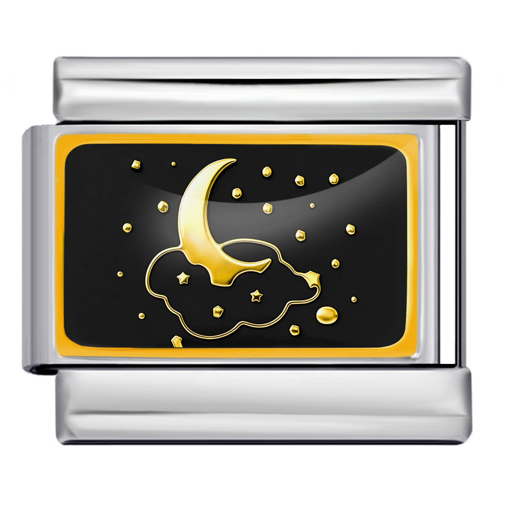 Moon with Dotted Cloud, Silver