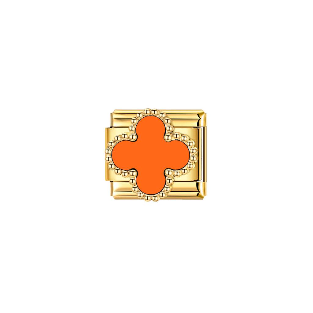 Gold Clover Enamel Charms, Colour Range
