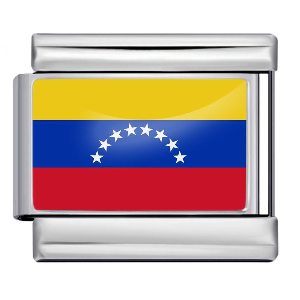 Venezuela Flag, Silver