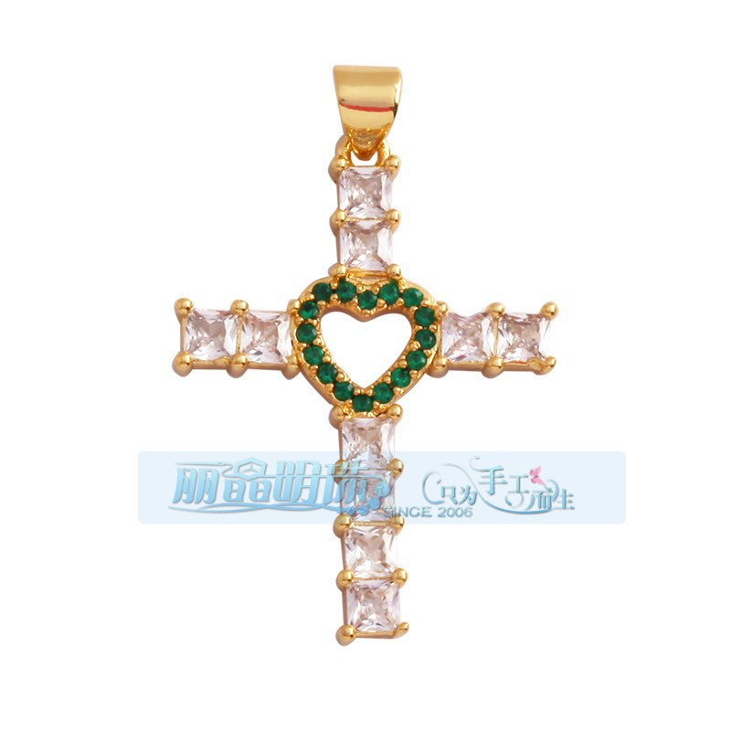 Heart Cross Green