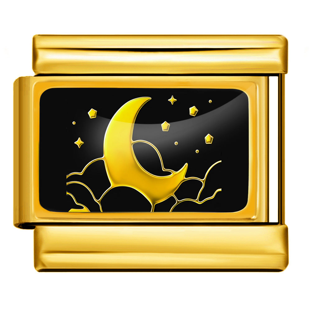 Moon Cloud Outline, Gold
