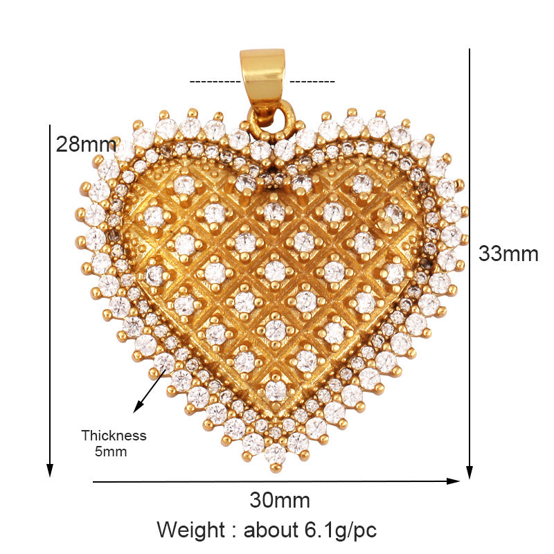 Gold Grid Heart