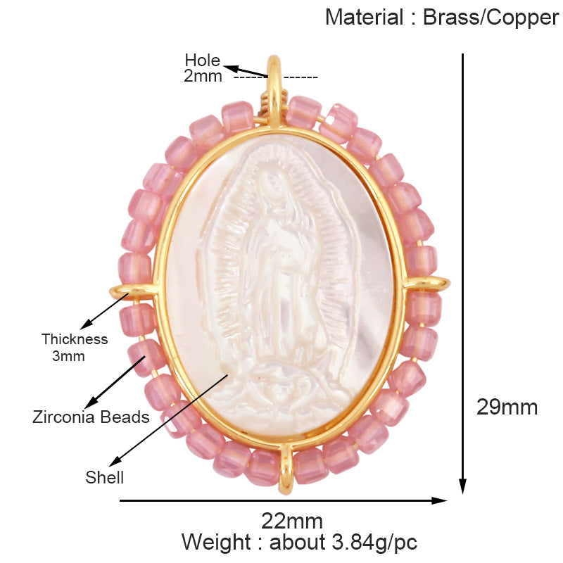 Shell Guadalupe Oval Pink