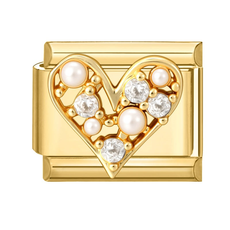 Pearl Crystal Heart