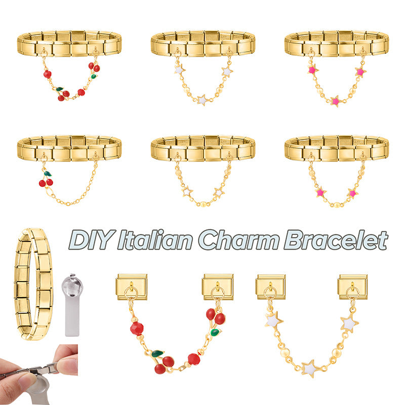 Star and Cherry Chain Charms