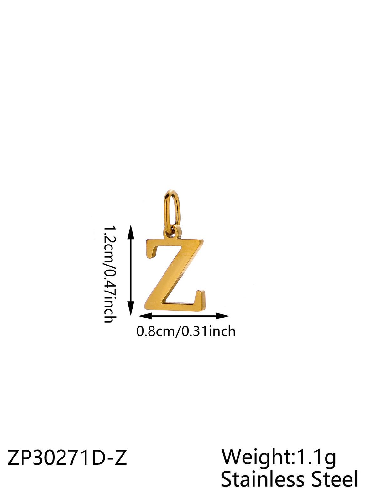 Gold Letter Z
