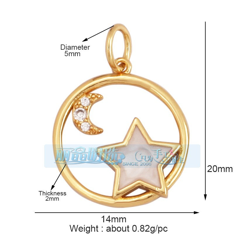 Moon and Star Hoop