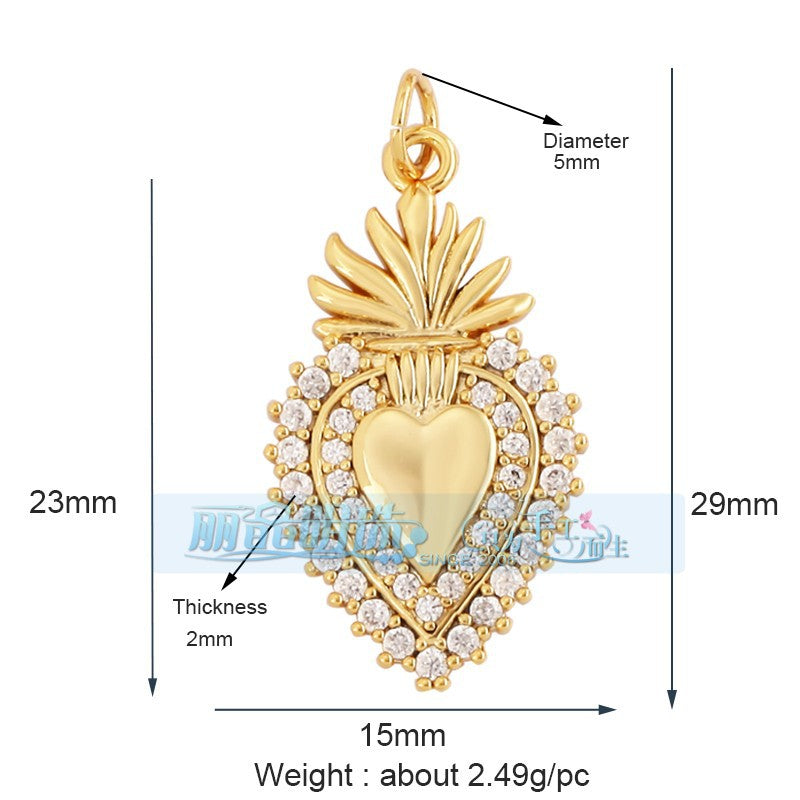Flame Pearl Heart