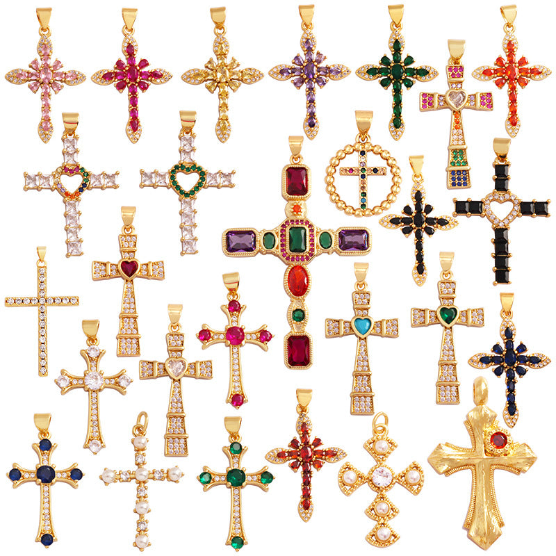 Crystal Cross Pendants