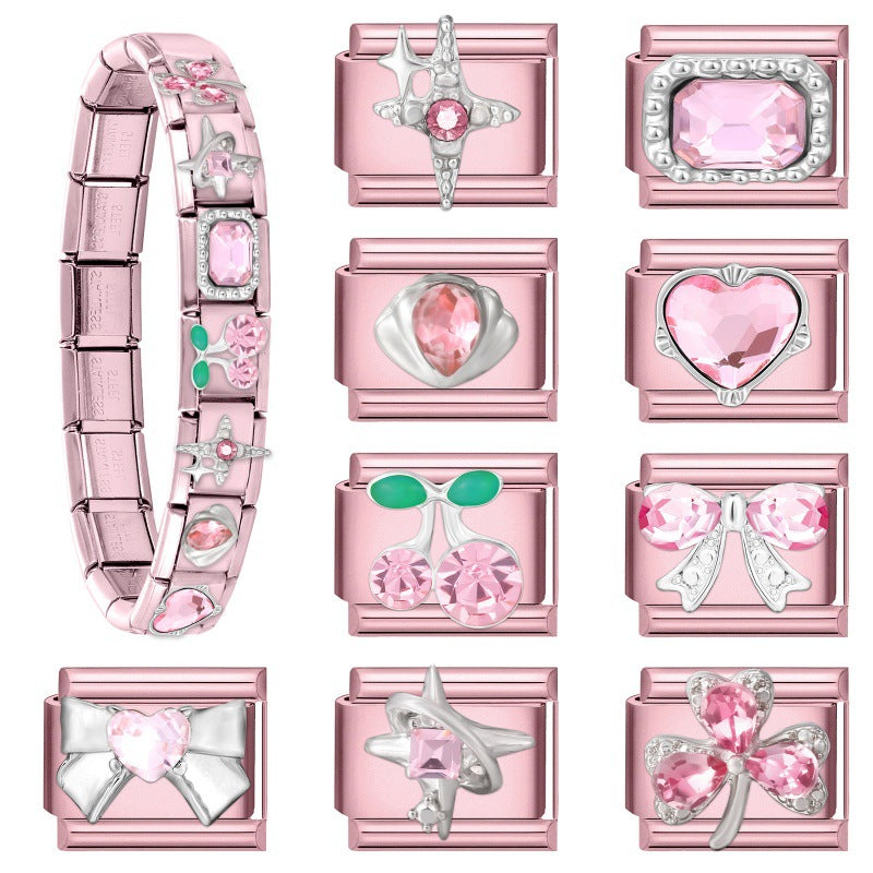 Pink Crystal Charms
