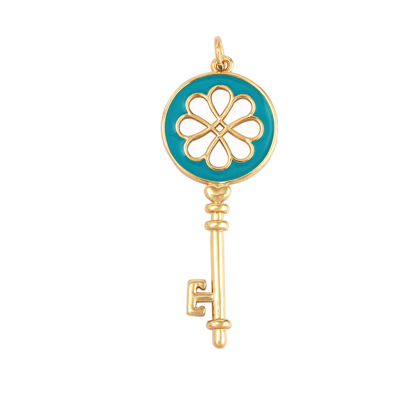 Flower Key Teal