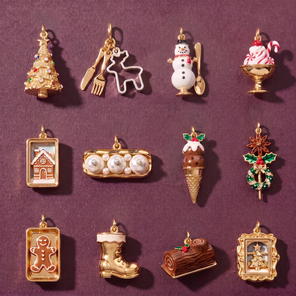 Christmas Necklace Charms and Chains