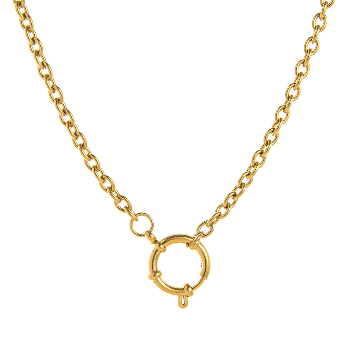 Gold Cable Chain 18mm Sailor Clasp