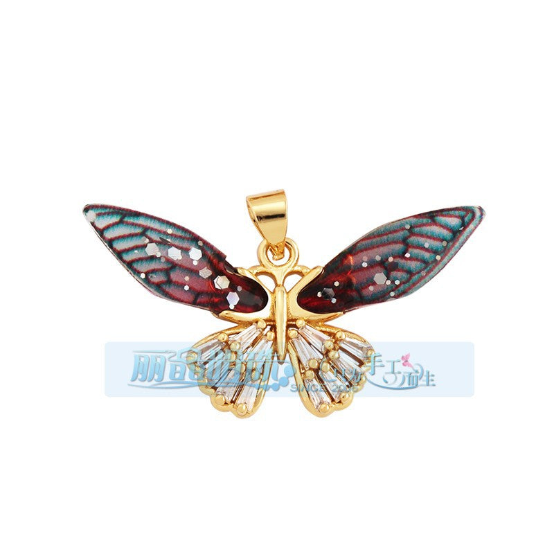 Clear Wing Butterfly Hot Pink