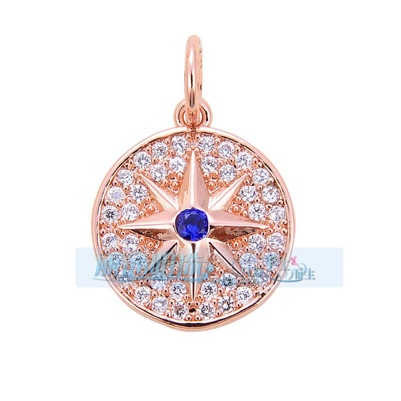 Blue Star Disc Rose Gold