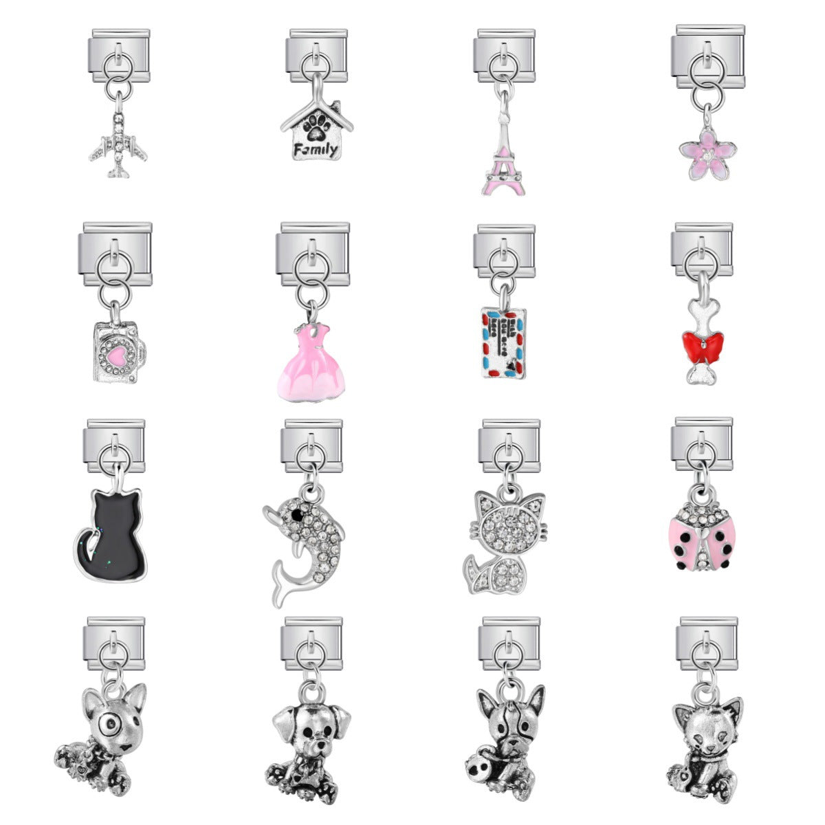 Silver Dangle Charms, Travel, Pets and Fashion