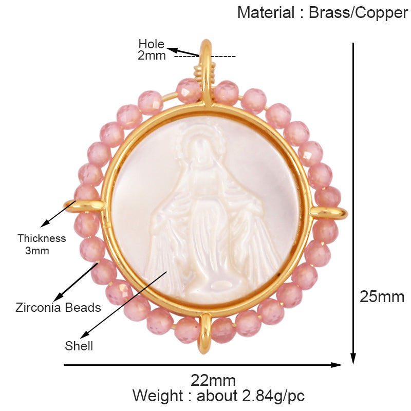 Shell Mary Round Pink