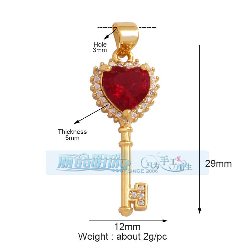 Ruby Heart Key